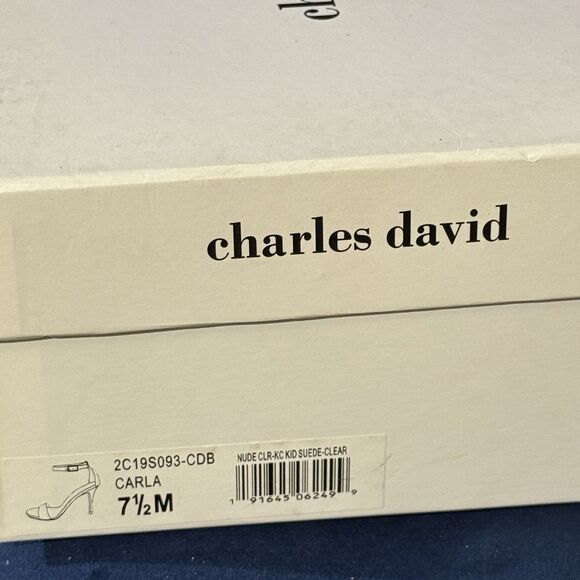 NWB Charles David Women’s Carla Pump Suede Clear Size 7.5 M Sexy, Gorgeous Heels - Picture 11 of 13